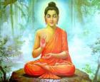 Рисунок Гаутама Будда сидящий, является центральной фигурой буддизма